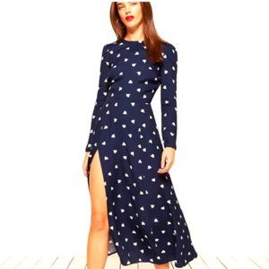 Reformation Reza Floral Long Sleeve Midi Dress XS Size 2